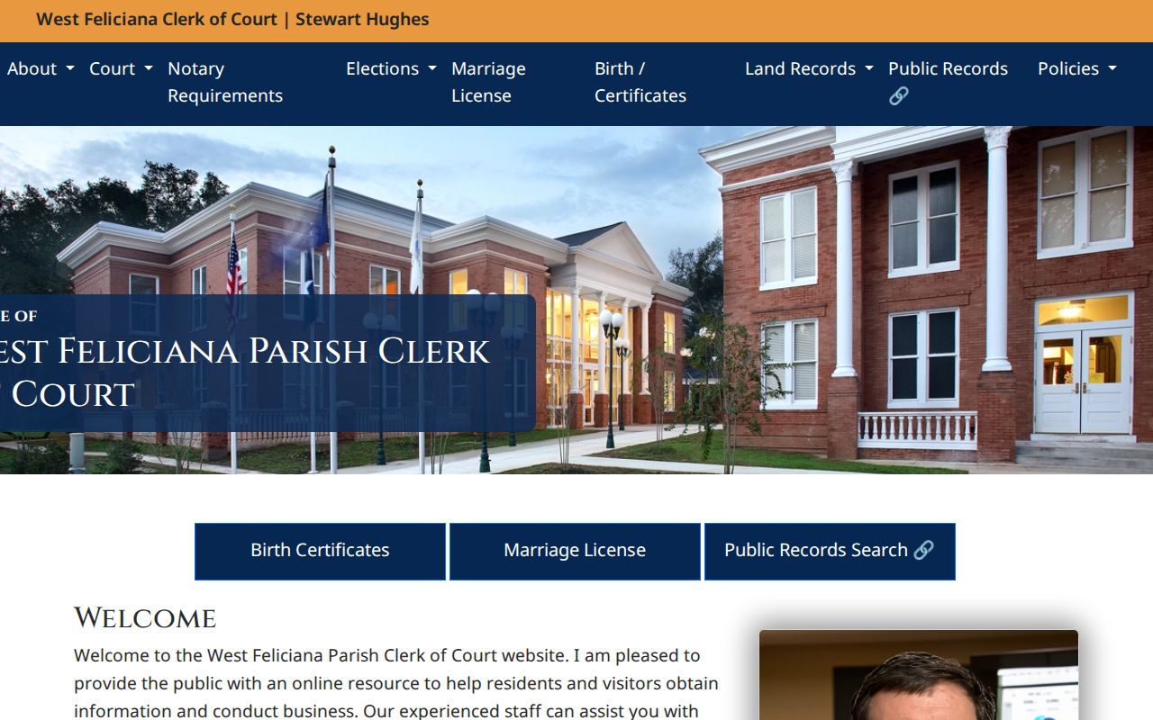 West Feliciana Parish arrest court disposition search instructions
